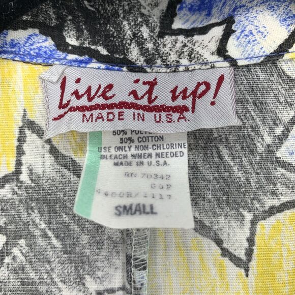 Vtg Live It Up Women S Jacket Artsy Funky USA Overaized Lightweight Multicolor - Picture 4 of 7